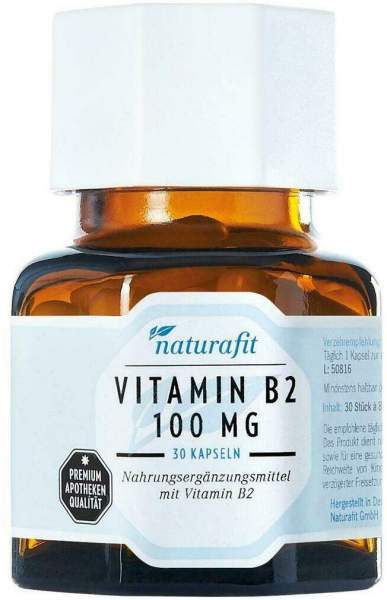 Naturafit Vitamin B2 100 mg Kapseln 30 Stück
