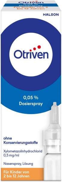 Otriven 0,05 % Dosierspray ohne Konservierungsstoffe für Kinder 10 ml
