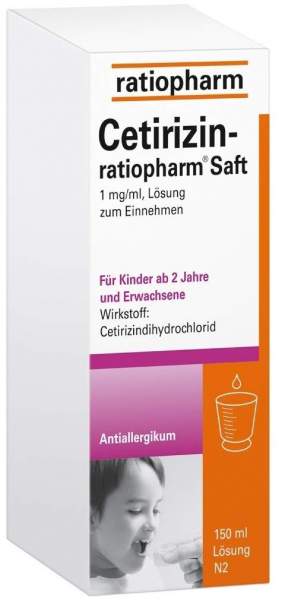 Cetirizin Ratiopharm 150 ml Saft