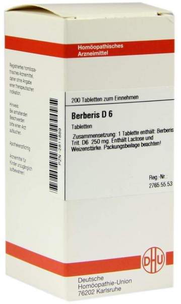 Berberis D6 200 Tabletten