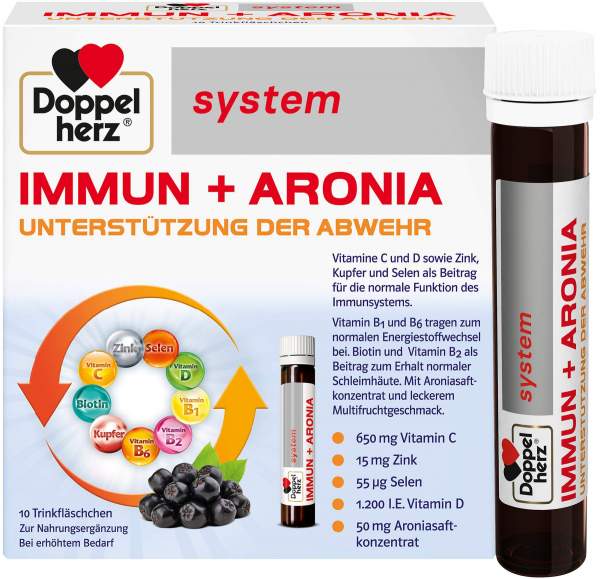 Doppelherz Immun+aronia System 10 Trinkampullen