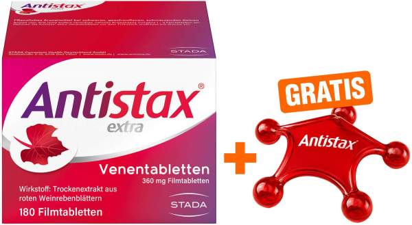 Antistax extra 180 Filmtabletten + gratis Massagestern