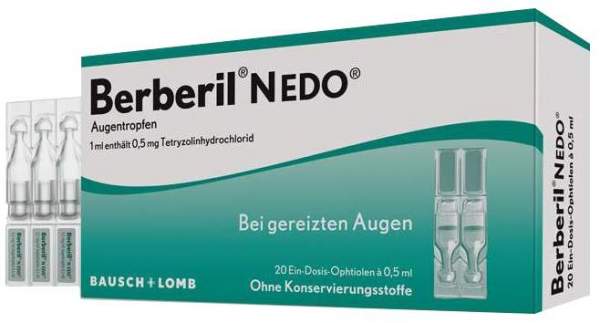 Berberil N EDO Augentropfen 20 x 0,5 ml