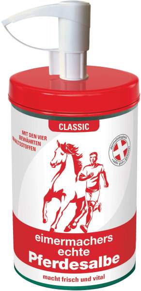 Eimermacher echte Pferdesalbe Classic mit Spender, 1000ml Dose