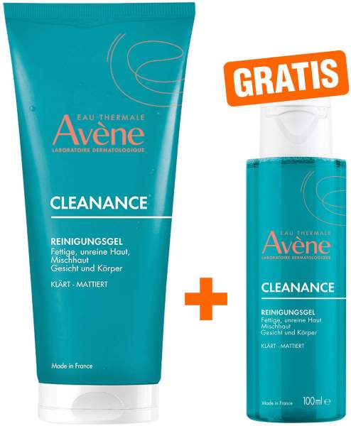 Avene Cleanance Reinigungsgel 200 ml + gratis Avene Cleanance Reinigungsgel 100 ml