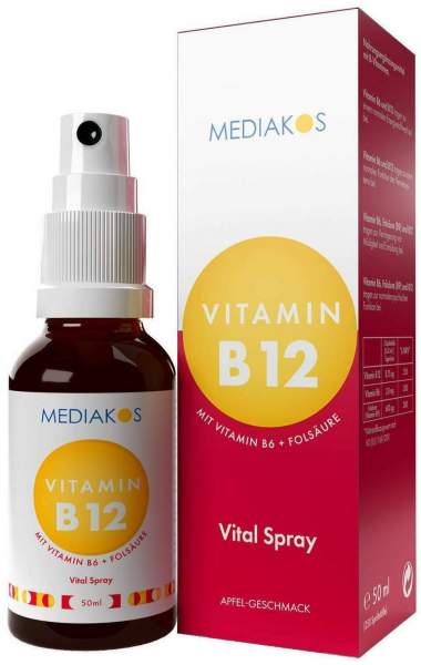 Vitamin B12 + B6 + Folsäure Mediakos Vital Spray 50 ml