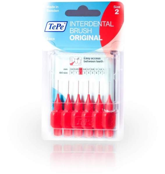 Tepe 6 Interdentalbürsten 0,5 mm Rot