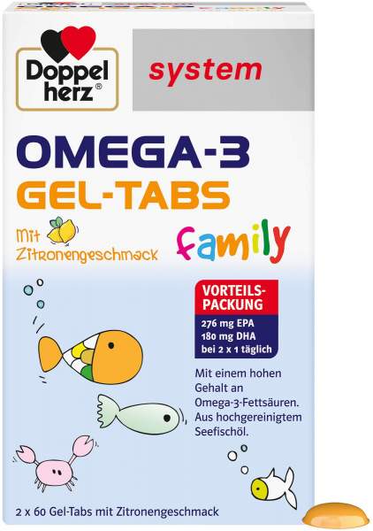 Doppelherz System Omega-3 Family 120 Gel-Tabs