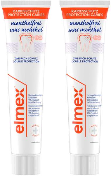 Elmex mentholfrei 2 x 75 ml Zahnpasta