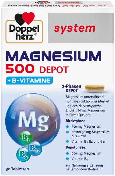 Doppelherz System Magnesium 500 Depot 30 Tabletten