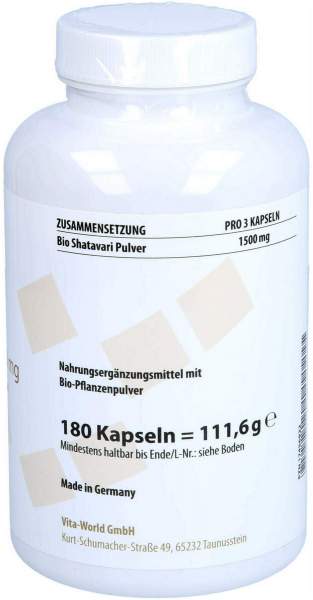 Shatavari 500 mg Bio 180 Kapseln