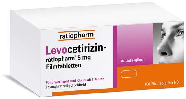 Levocetirizin ratiopharm 5 mg 100 Filmtabletten