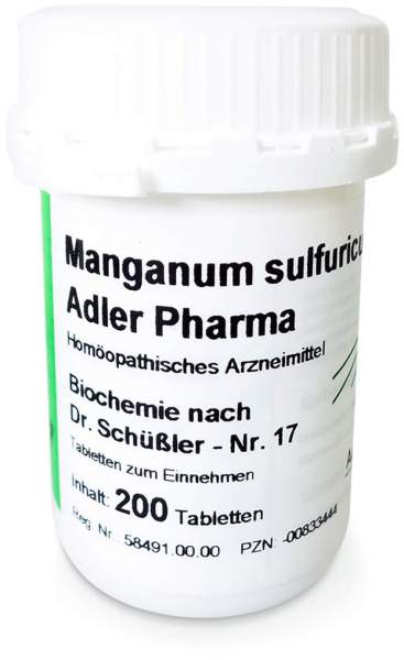 Biochemie Adler 17 Manganum Sulfuricum D 12 200 Tabletten