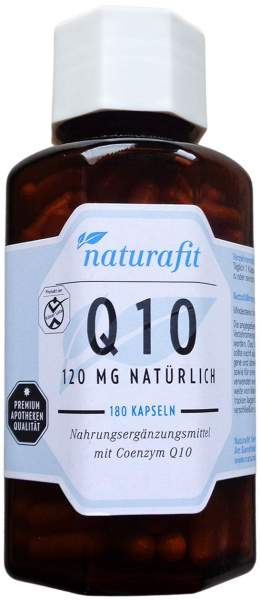 Naturafit Q10 120 mg Natürlich Kapseln 180 Stück