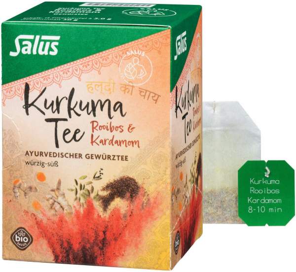 Kurkuma Tee Rooibos &amp; Kardamom Bio Salus Fbtl. 15 Stück