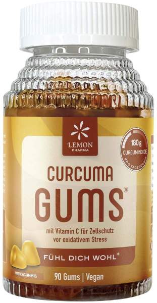 Lemon Pharma Curcuma Gums Ingwer-Orange-Geschmack 90 Stück