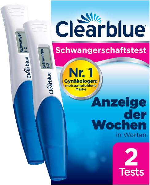 Clearblue Schwangerschaftstest mit Worten &amp; Wochenbestimmung 2 Stück