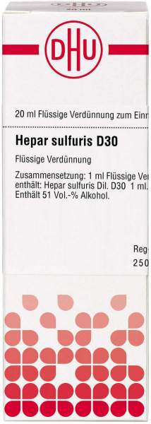Dhu Hepar Sulfuris D30 Dilution 20 ml