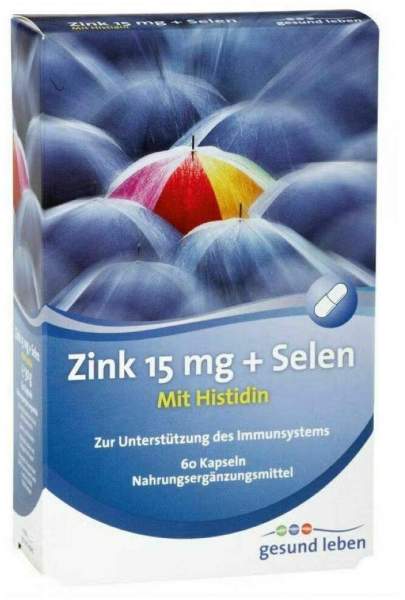 Gesund Leben Zink 15 mg + Selen mit Histidin 60 Kapseln