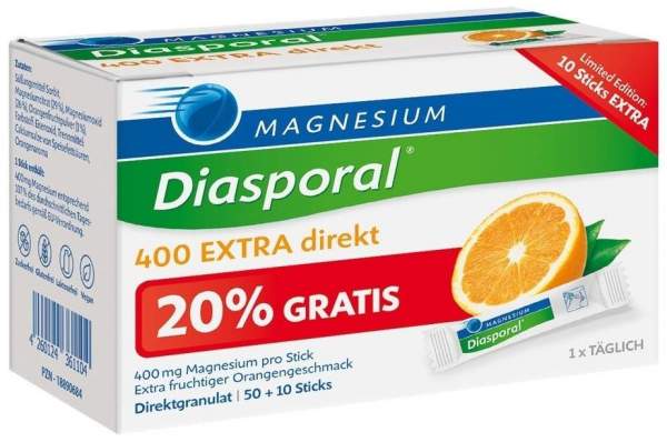 Magnesium Diasporal 400 extra direkt Granulat 60 Stück