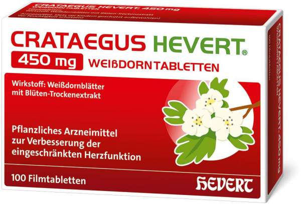 Crataegus Hevert 450 mg 100 Weißdorntabletten