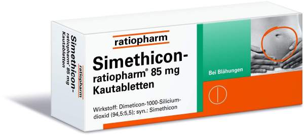 Simethicon-ratiopharm 85 mg 20 Kautabletten