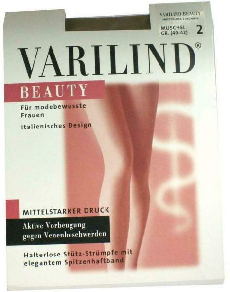 Varilind Beauty Schenkelstrümpfe Gr. 2 Muschel