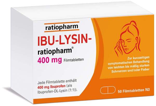 Ibu Lysin ratiopharm 400 mg 50 Filmtabletten