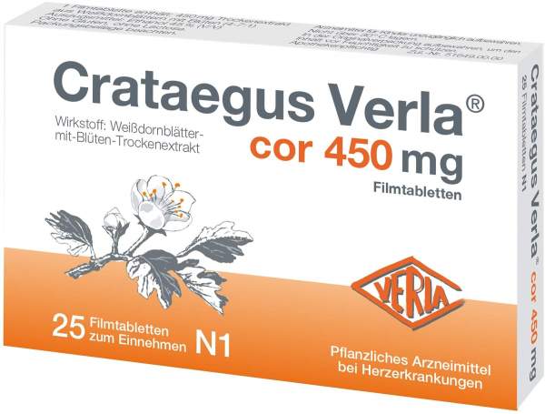 Crataegus Verla Cor 450 mg Filmtabletten 25 Filmtabletten