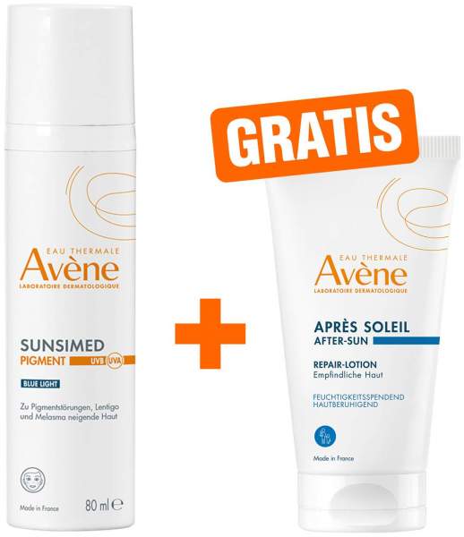 Avene Sunsimed Pigment 80 ml + gratis Repair-Lotion nach der Sonne 50 ml