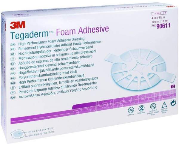 Tegaderm Foam Adhesive 10x11 cm Oval 90611
