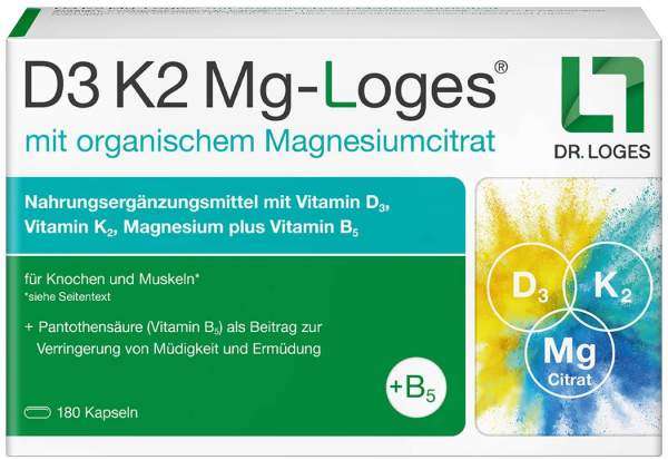 D3 K2 MG-Loges 180 Kapseln