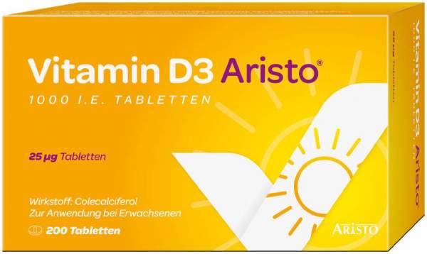 Vitamin D3 Aristo 1000 I.E. 200 Tabletten