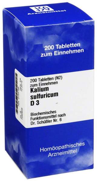 Biochemie 6 Kalium Sulfuricum D 3 200 Tabletten