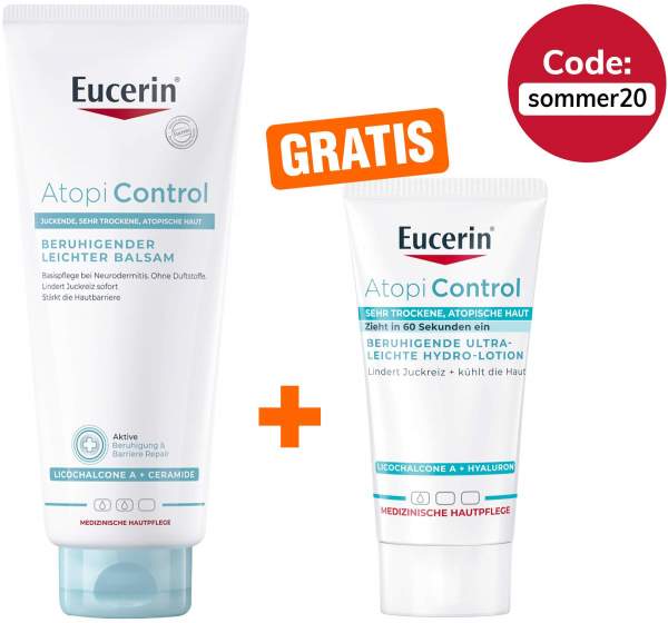 Eucerin AtopiControl Balsam 400 ml + gratis AtopiControl Hydro-Lotion 20 ml