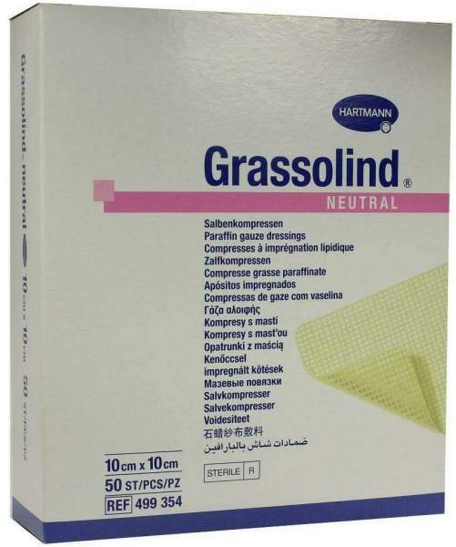 Grassolind Neutral 10 X 10 cm Steril 50 Stück