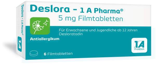 Deslora 1a Pharma 5 mg Filmtabletten 6 Stück