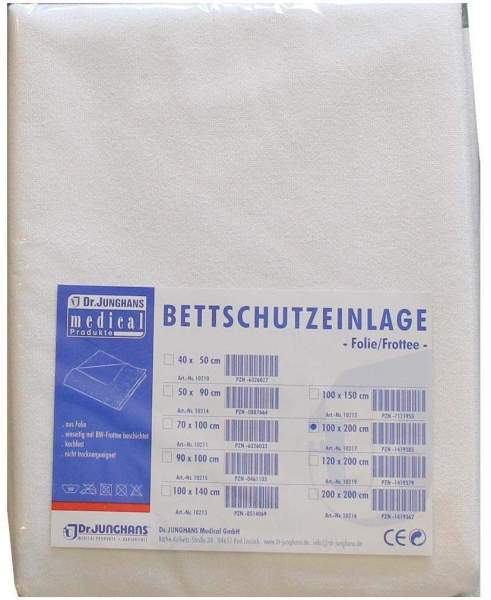 Bettschutzeinlage 100x200cm Folie Frottee
