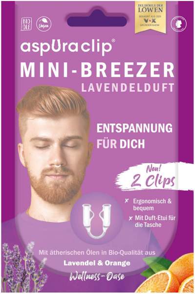 Aspuraclip Mini-Breezer Lavendel 2er Set
