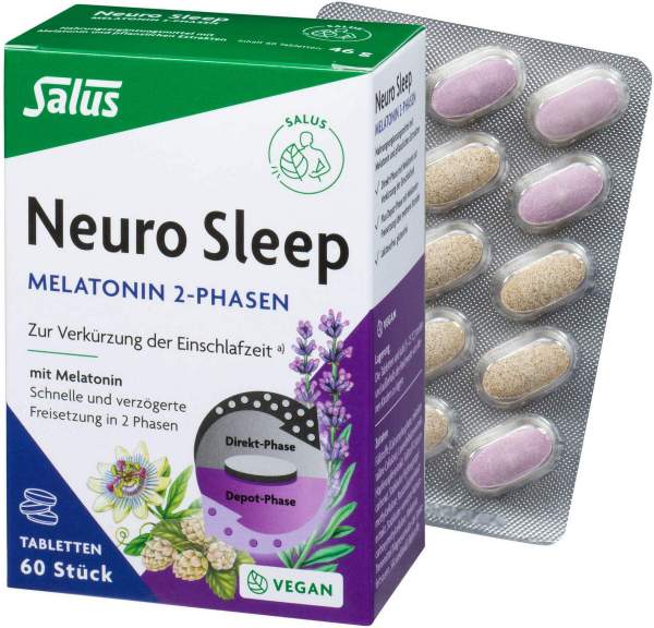 Neuro Sleep Melatonin 2-Phasen Tabletten Salus 60 Stück