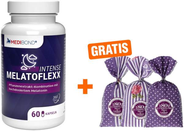 Melatoflexx Intense Medibond 60 Kapseln + gratis Lavendelblütensäckchen