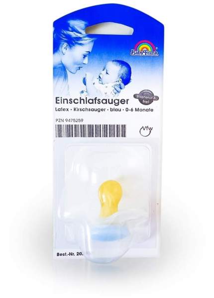 Sauger Einschlaf Kirschförmig Latex Ohne Ring 0-6 Monate Blau 1...