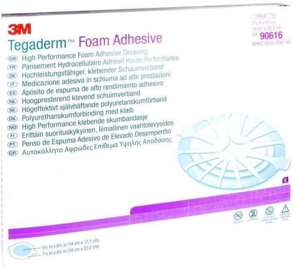 Tegaderm Foam Adhesive 19x22,2 cm Oval 90616