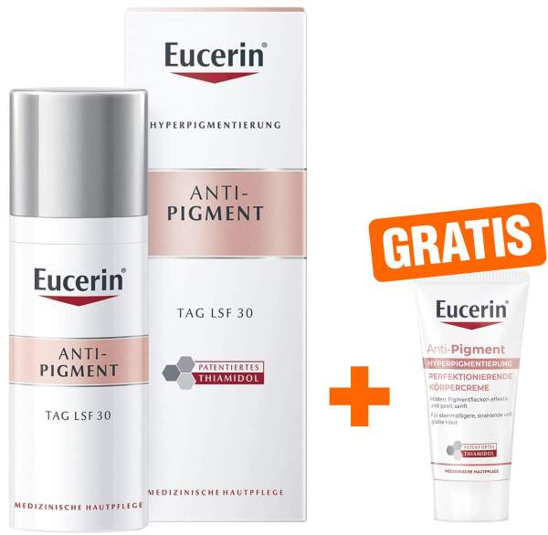 Eucerin Anti-Pigment Tagespflege LSF30 50 ml Creme + gratis Anti-Pigment Perfektionierende Körpercreme 20 ml