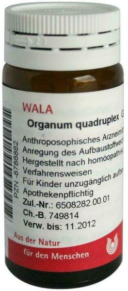 Wala Organum Quadruplex Velati 20 G Globuli