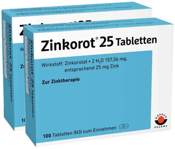 Zinkorot 25 Tabletten 2 x 100 Stück