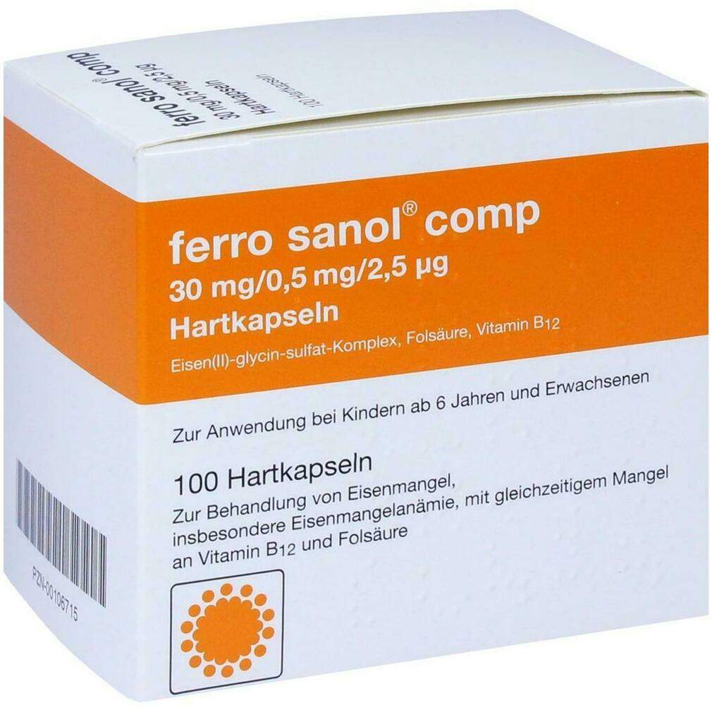 Ferro Sanol Comp. 100 Kapseln kaufen | Volksversand Versandapotheke