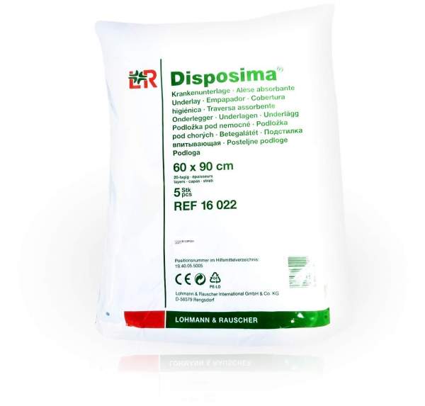 Disposima Krankenunterlagen 60x90 cm 20lagig 5 Stück