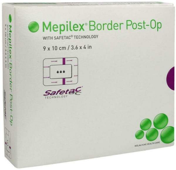 Mepilex Border Post-Op Verband Haftend 9x10 cm
