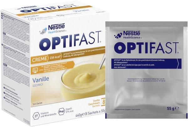 Optifast Creme Vanille 8 X 55 g Pulver